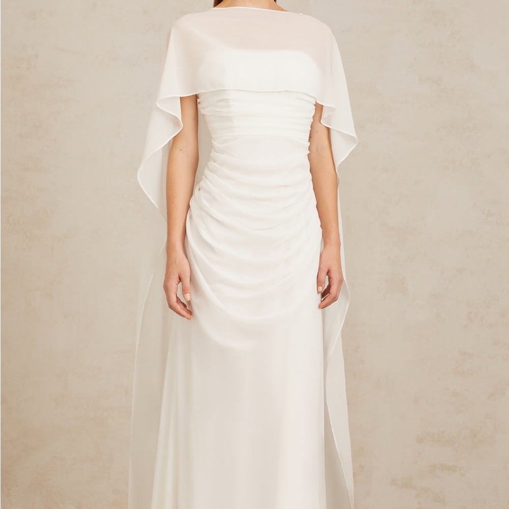 Miss Rosier Léonie White Tulle Cape & Dress Set — new, never worn or tried on - Picture 3 of 3